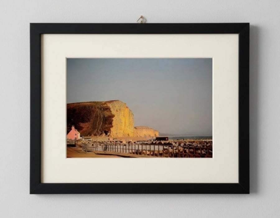West Bay Golden Cliffs Print - Dorset Jurassic Coast Wall Art