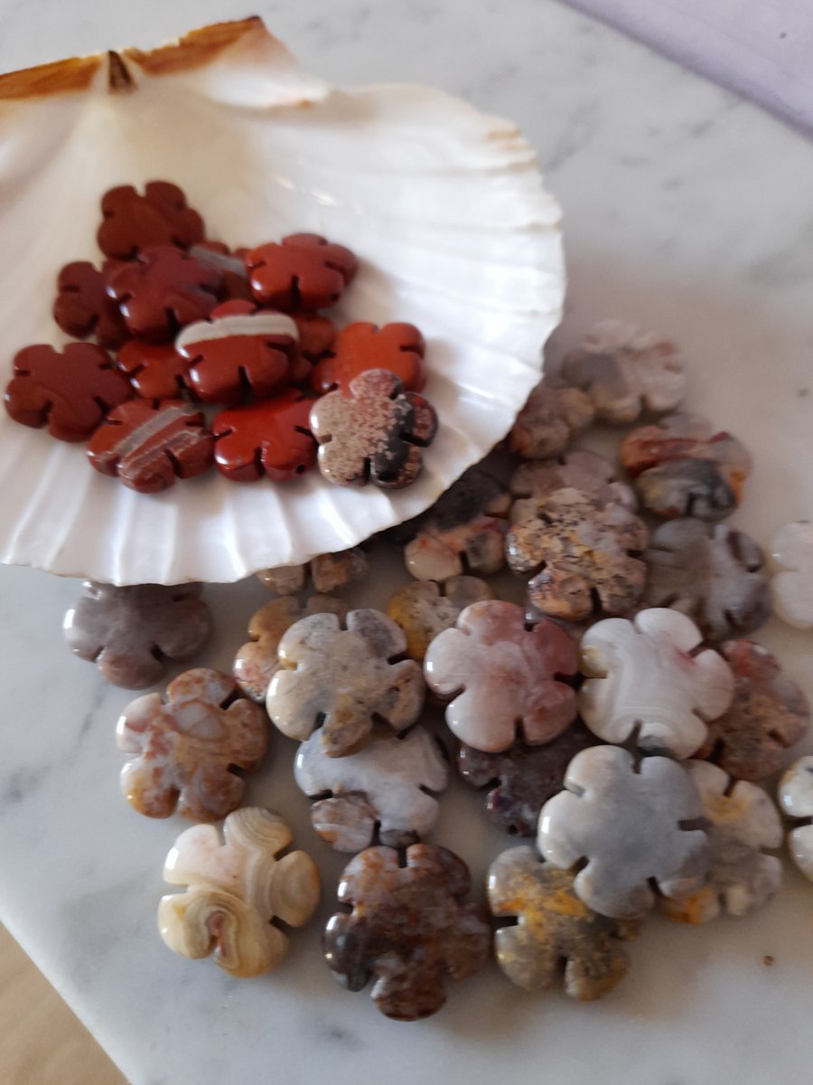 JASPER AND AGATE BEADS- FREE POSTAGE