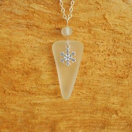 Icicle pendant with snowflake charm