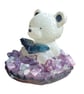Guardian Bear: Lepidolite Dreamstone & Blue Celestite 