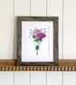 'The Pink Bunch' 10" x 8" Framed Print - Image 1