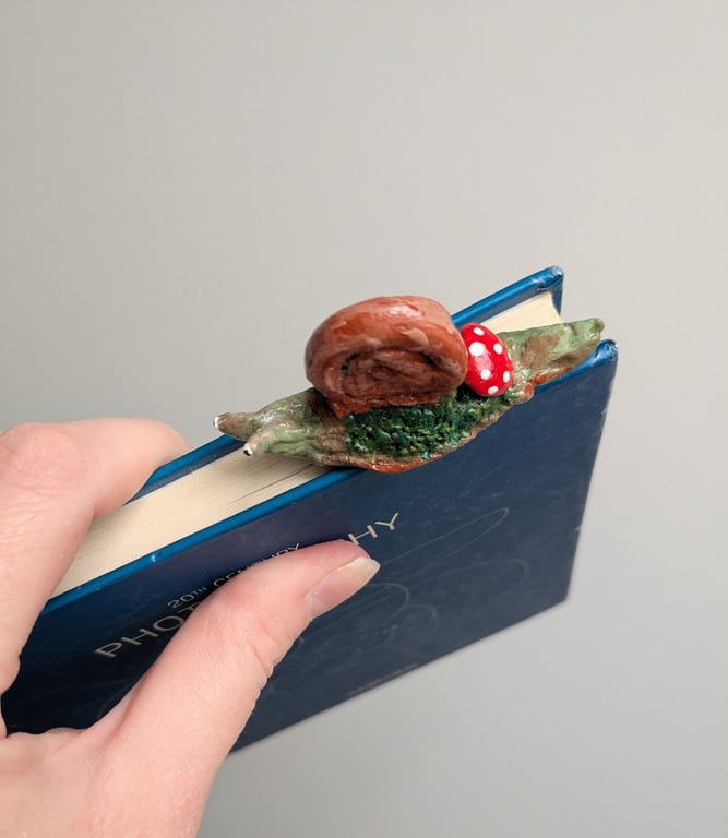 Mossy Snail Paperclip Bookmark 