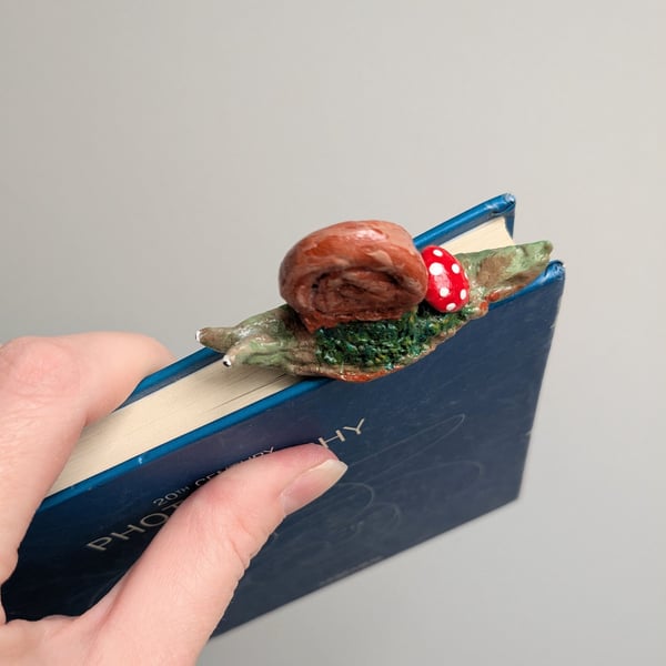 Mossy Snail Paperclip Bookmark 