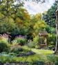 A4 Print Of Gooderstone Water Gardens Norfolk Seating Hut 