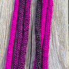 Wool Rope Necklace Sparkly Yarn Purples 