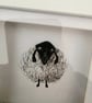 Black Sheep Sea Glass & Vintage China Wall Art - Handmade 10 x 10 cm Shadow Box  - Image 3