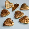 Brass Heart Locket  1pc