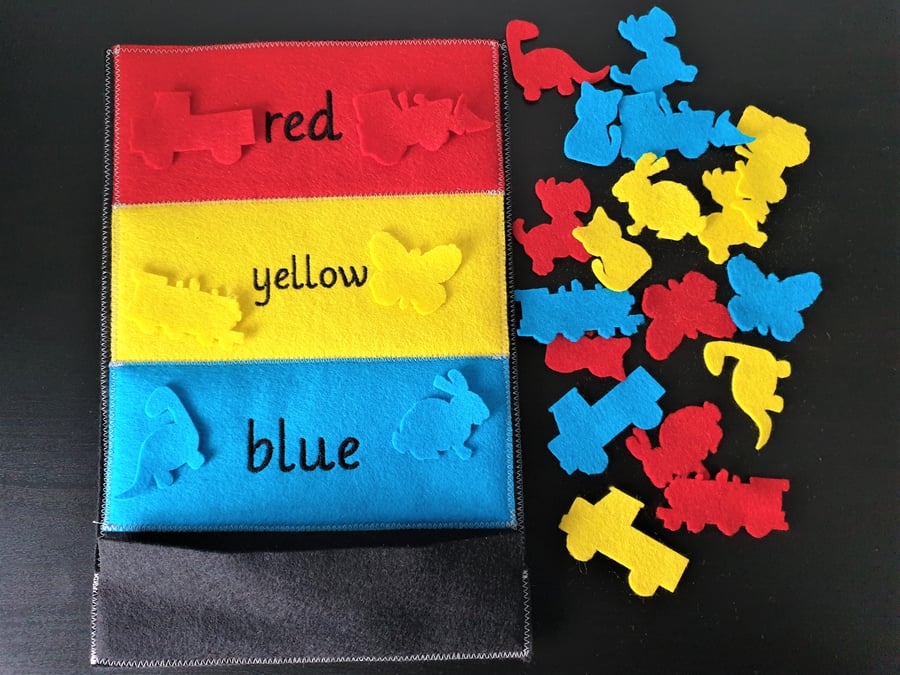 2 in 1 Double Sided Wool Felt Learning Activity Pages, UKCA Tested, pre school