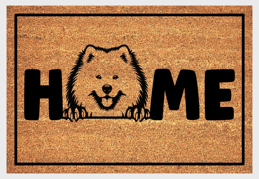 Samoyed Home Door Mat - Samoyed Welcome Mat - 3 Sizes