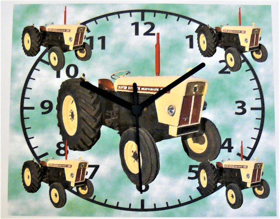 tractor 990 wall hanging clock vintage tractor clock d brown 990 selectomatic