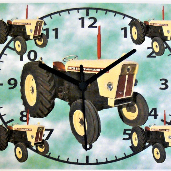 tractor 990 wall hanging clock vintage tractor clock d brown 990 selectomatic