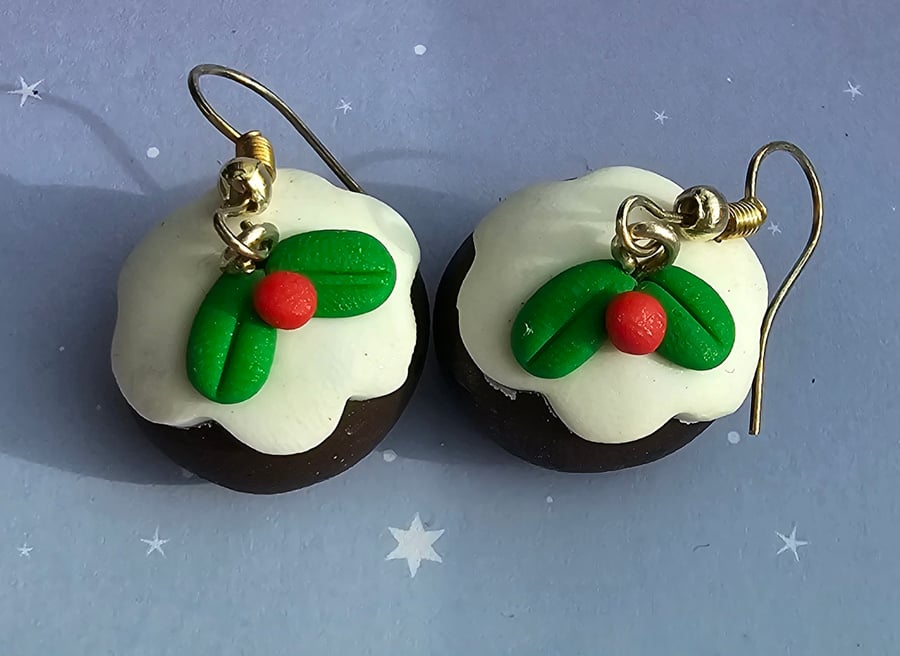 Christmas Pudding Earrings