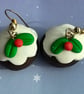 Christmas Pudding Earrings - Image 1