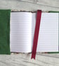 A6 'Harris Tweed®' Reusable Notebook Cover - Green with Ditsy Pansy Print - Image 3