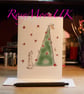 Dog Meets Naughty Cats in the Tree Christmas Card  - Image 1