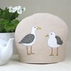 Tea Cosy Seagull Nature Wildlife Coastal Freehand Machine Embroidery 