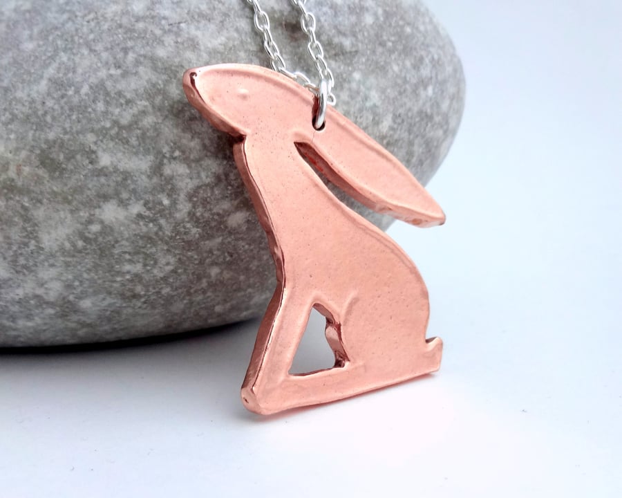 Copper Hare Pendant