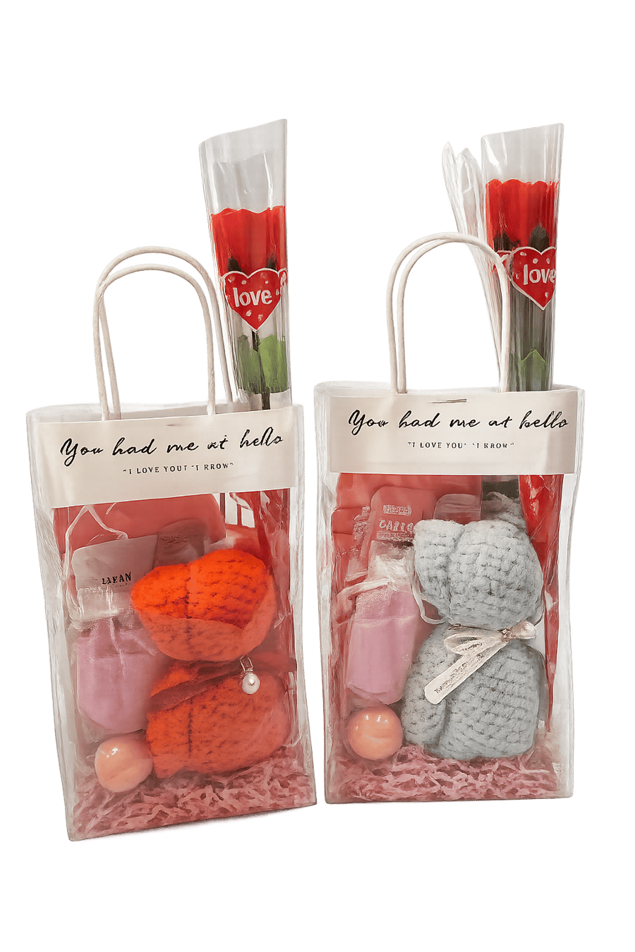 Valentine’s Gift Set – Teddy Bear Flannel, Soap Rose & Relaxing Spa Treats