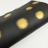 'Star burst' pattern A4 Marbled paper sheet black gold  