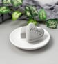 Set of 5 Grey Heart Fragrance Stones – Handmade Aroma Stones - Image 1