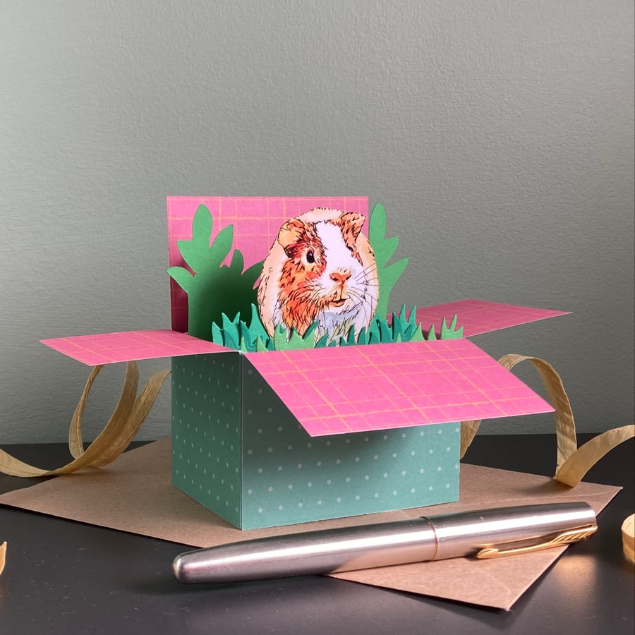 Guineapig Card; Personalised, Birthday or Blank. Gift card for Guineapig lover 