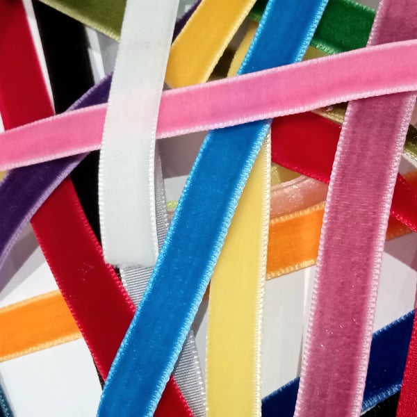 Velvet Ribbons, all colour packs, 10mm, 