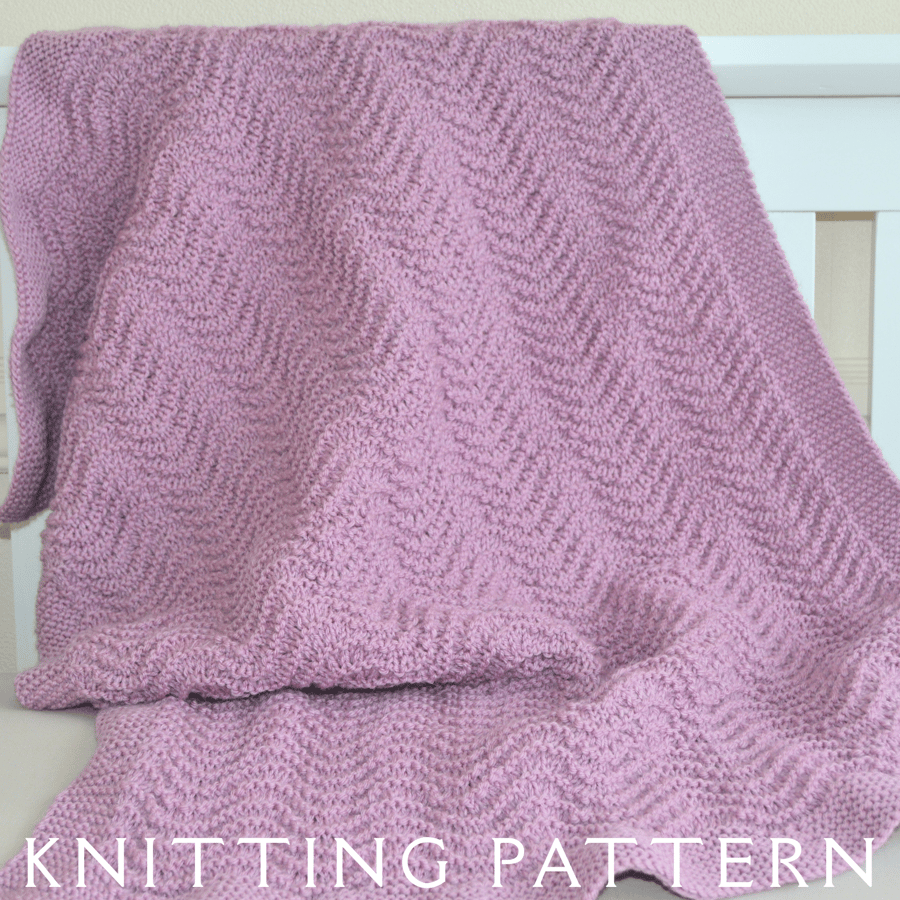 Baby Blanket Knitting Pattern Morwenna Printed Copy