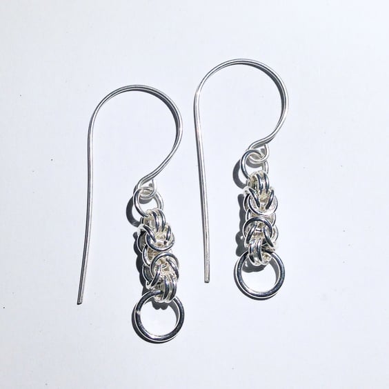 Sterling Silver Byzantine Earrings (ERSSDGCM4) - UK Free Post