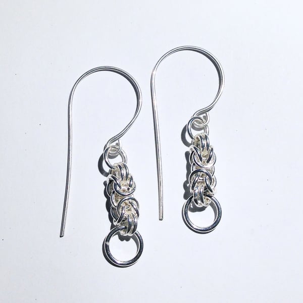 Sterling Silver Byzantine Earrings (ERSSDGCM4) - UK Free Post