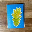 Green Oak Leaf Fridge Magnet