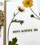 Mother's day, Handmade Real Pressed Flower, Geum, Greeting Card - Image 3