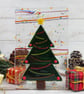 Sparkly Green Christmas Tree Tealight Holder