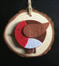 Robin wood slice decorations - Image 1