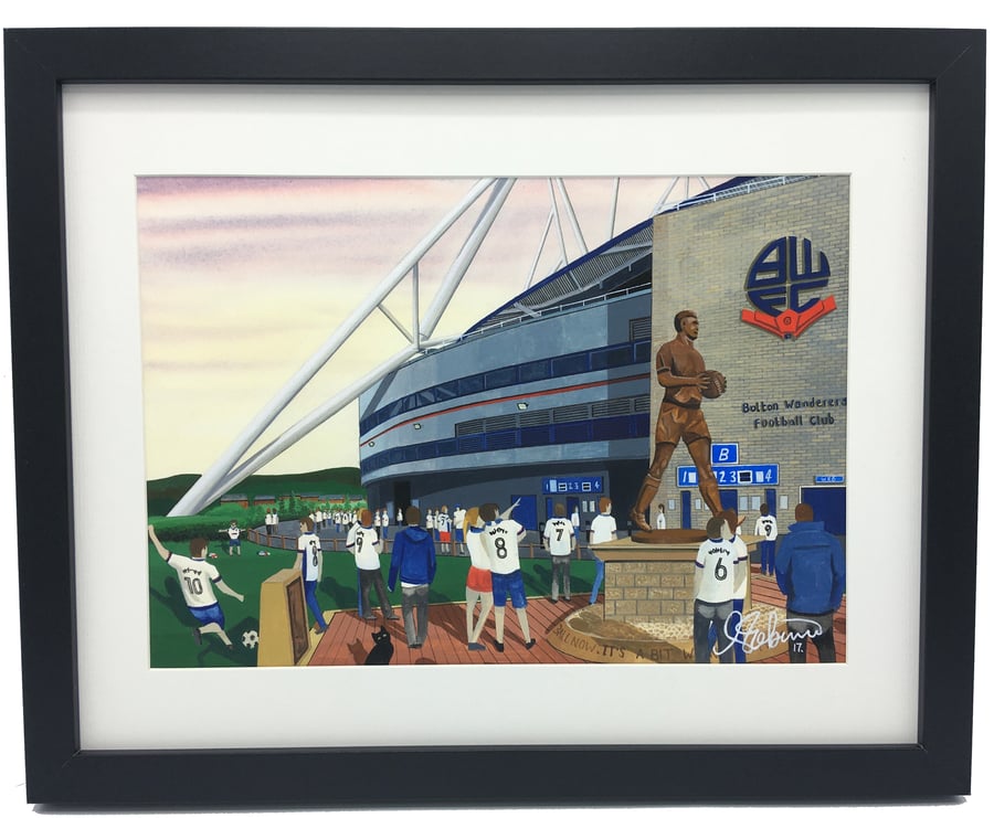 Bolton Wanderers F.C, University Of Bolton Stadium. Quality Framed Art Print