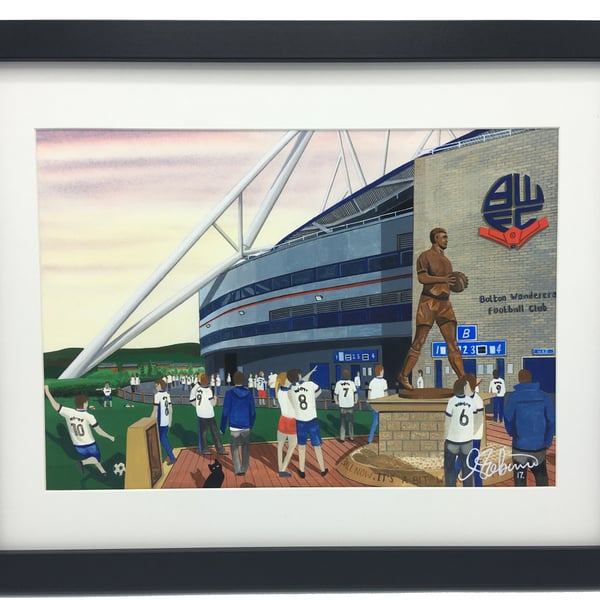 Bolton Wanderers F.C, University Of Bolton Stadium. Quality Framed Art Print