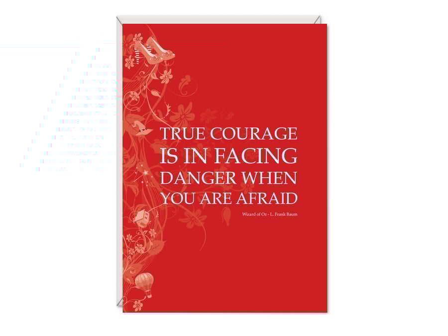 Wizard of Oz Literary Greetings Card - True Courage