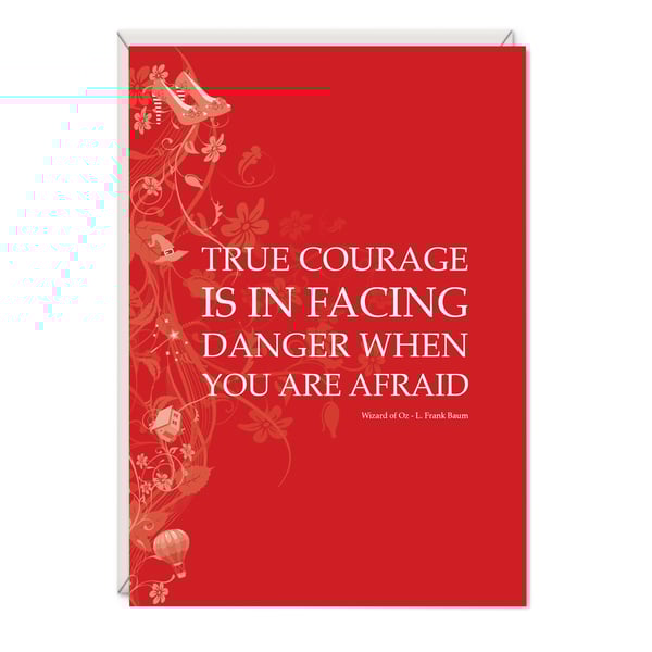 Wizard of Oz Literary Greetings Card - True Courage