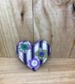  Purple Ticking Flower Brooch. (062) - Image 1