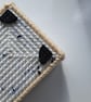 Desk tray for small items - white with blue and brown spot pattern - Image 5