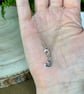 Tiny Hammered Heart Charm Sterling Silver Bracelet - Image 4