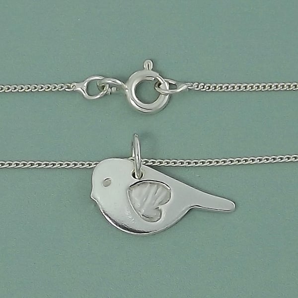 Petite Sterling Silver bird Pendant – Freedom & Guidance Jewellery
