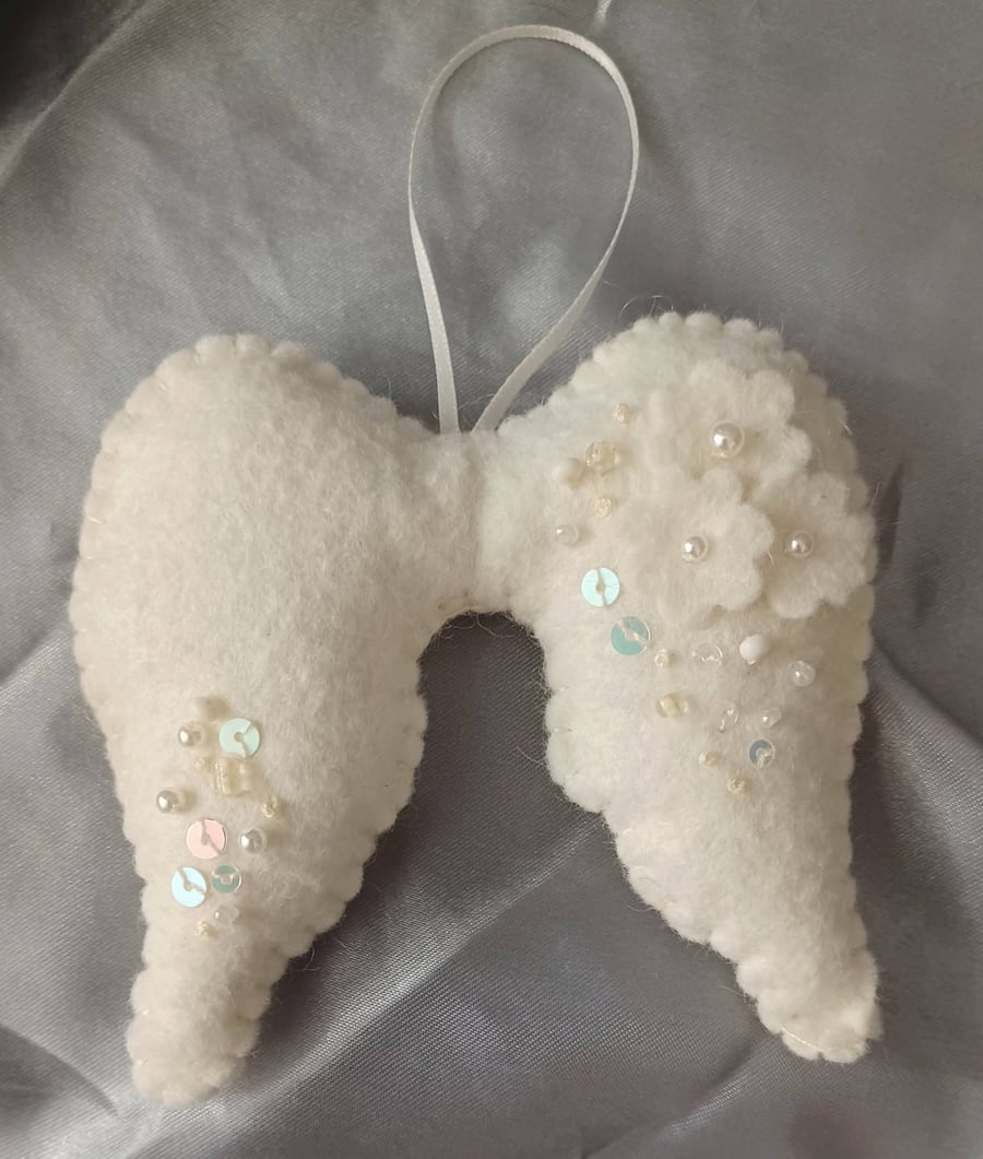 Handmade Guardian Angel Wings Hanging