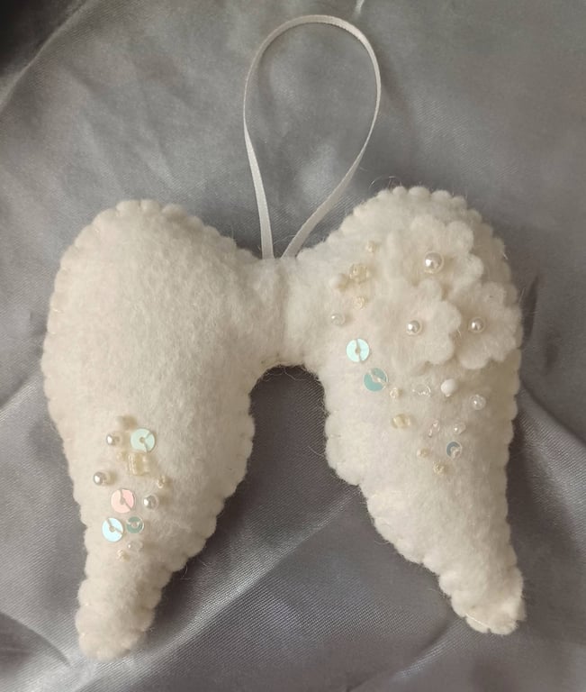 Handmade Guardian Angel Wings Hanging