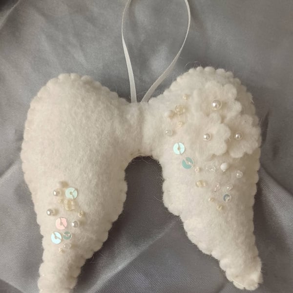 Handmade Guardian Angel Wings Hanging