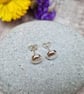 Sterling Silver Hammered Pebble Stud Earrings - JBJ3017 - Image 2
