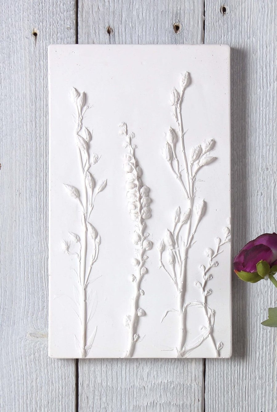 Mixed Stems Plaster Cast Wall Plaque: Limited Edition