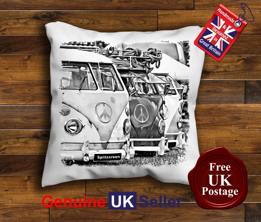 VW Campervan Cushion Cover, Campervan Cushion Cover, Handmade16 Inch