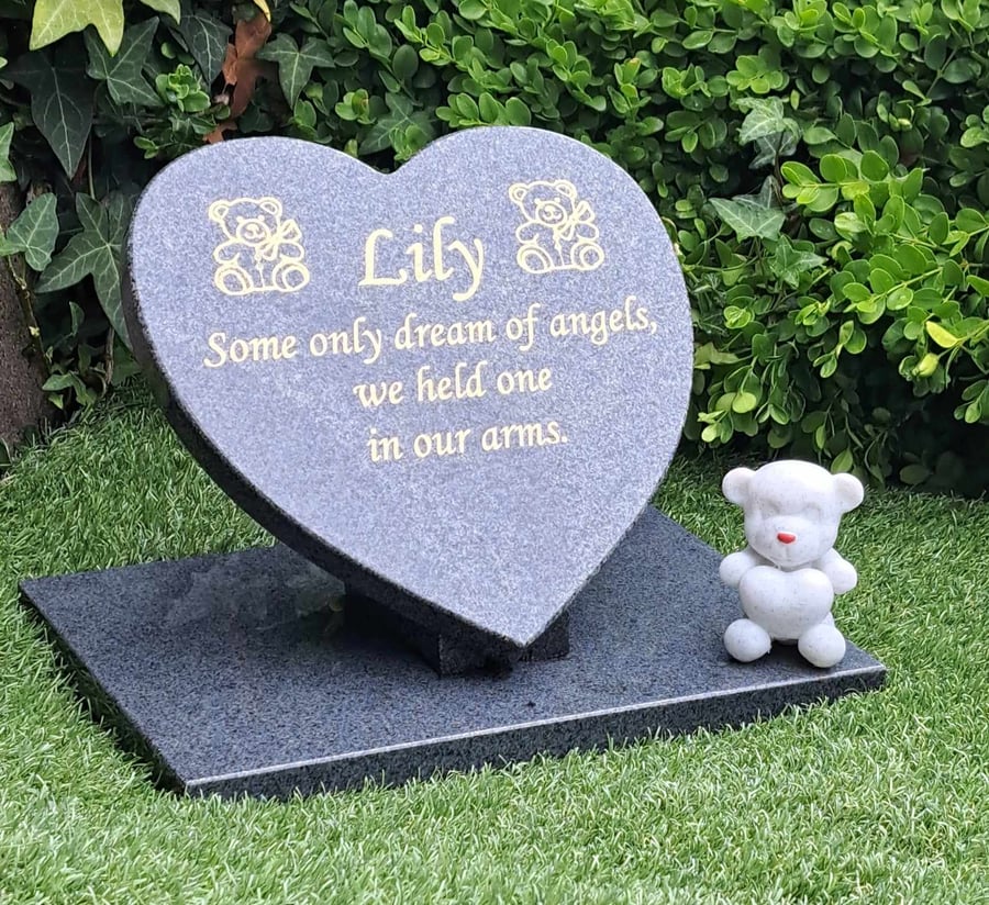 Memorial Grave Marker Baby Memorial Grave Plaque Cemetery Grave Stone Flat Grave