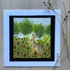 Hand painted hare card