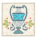 329 - Mosaic Vase Cross Stitch Pattern: Ancient Roman Amphora (PDF Counted Chart